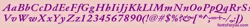 Whittiedmediu4 Font – Purple Fonts on Pink Background