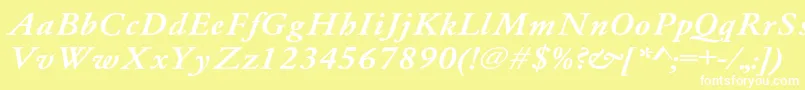 Whittiedmediu4 Font – White Fonts on Yellow Background