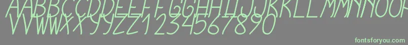 CursiExtraTfbCursive Font – Green Fonts on Gray Background