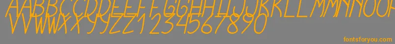 CursiExtraTfbCursive Font – Orange Fonts on Gray Background