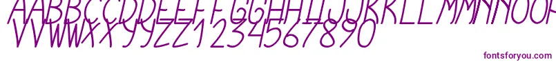 CursiExtraTfbCursive Font – Purple Fonts on White Background