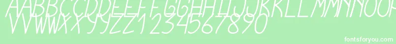 CursiExtraTfbCursive Font – White Fonts on Green Background