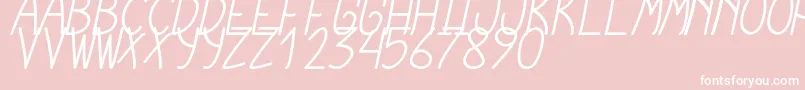 CursiExtraTfbCursive Font – White Fonts on Pink Background