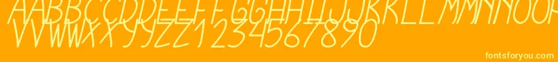 CursiExtraTfbCursive Font – Yellow Fonts on Orange Background