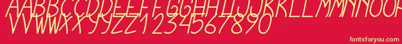 CursiExtraTfbCursive Font – Yellow Fonts on Red Background