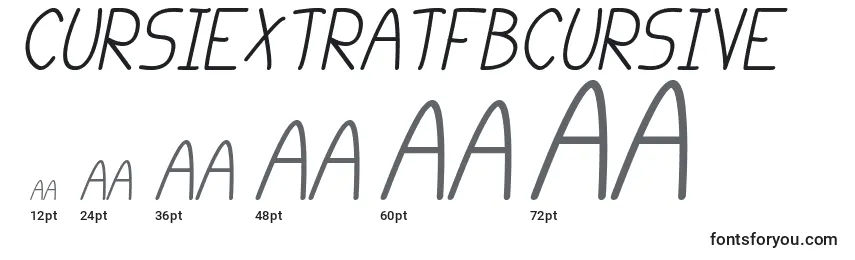 CursiExtraTfbCursive Font Sizes
