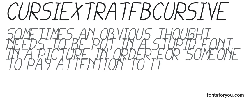 Review of the CursiExtraTfbCursive Font
