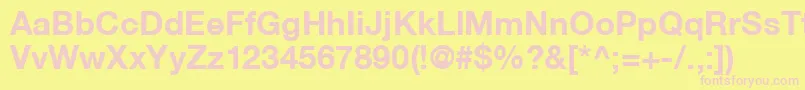 HelveticaNeueCe75Bold Font – Pink Fonts on Yellow Background