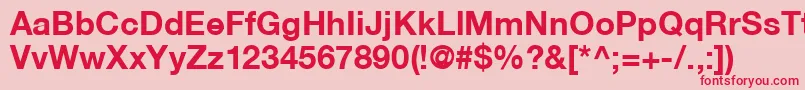 HelveticaNeueCe75Bold Font – Red Fonts on Pink Background