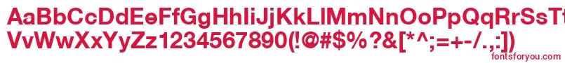 フォントHelveticaNeueCe75Bold – 赤い文字