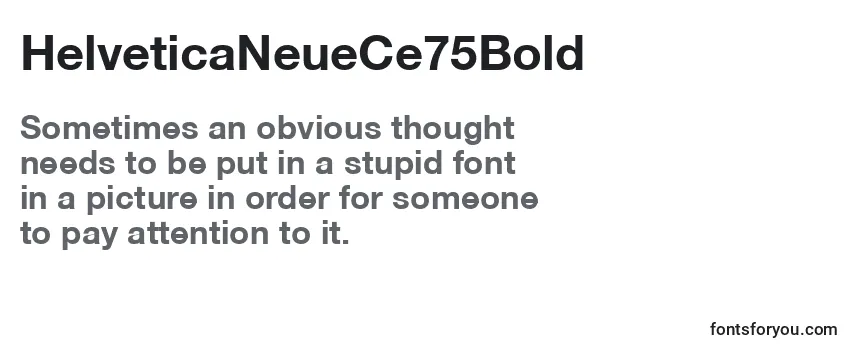 Review of the HelveticaNeueCe75Bold Font