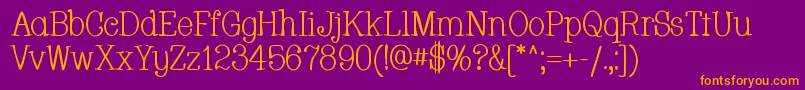 Whackad Font – Orange Fonts on Purple Background