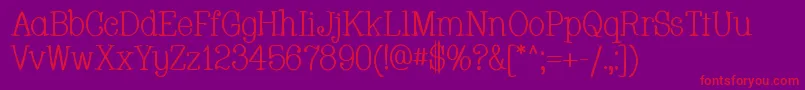 Whackad Font – Red Fonts on Purple Background