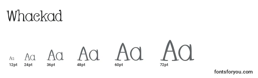 Whackad Font Sizes