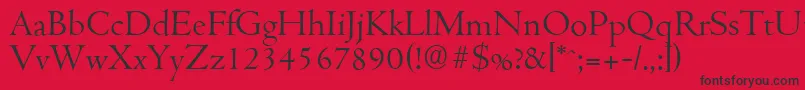 CambridgeserialLightRegular Font – Black Fonts on Red Background