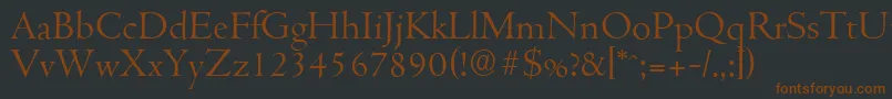 CambridgeserialLightRegular Font – Brown Fonts on Black Background
