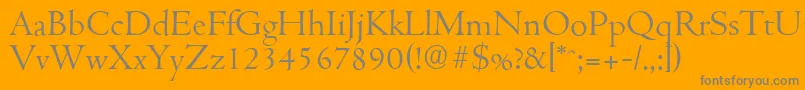 CambridgeserialLightRegular Font – Gray Fonts on Orange Background