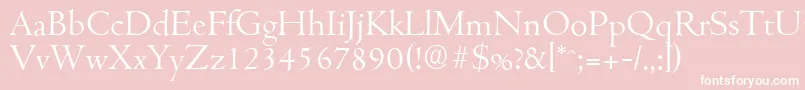 CambridgeserialLightRegular Font – White Fonts on Pink Background