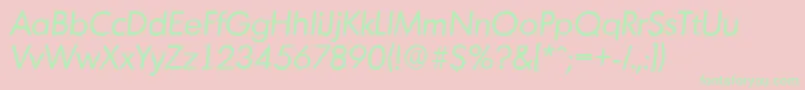 MontrealserialItalic Font – Green Fonts on Pink Background