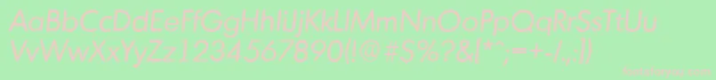 MontrealserialItalic Font – Pink Fonts on Green Background