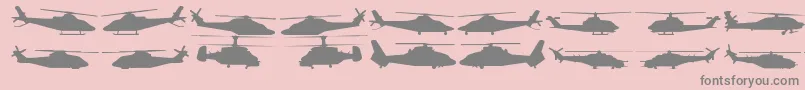 Hellocopters2 Font – Gray Fonts on Pink Background