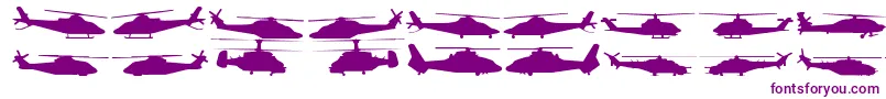 Hellocopters2 Font – Purple Fonts on White Background