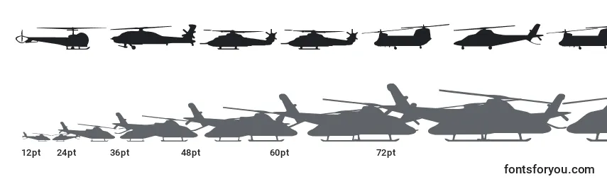 Hellocopters2-fontin koot