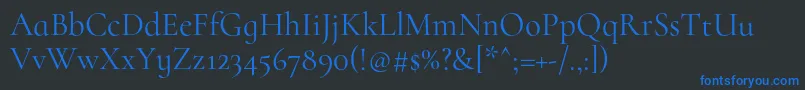 CormorantinfantRegular Font – Blue Fonts on Black Background