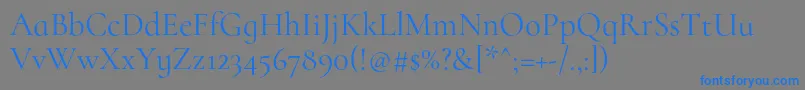 フォントCormorantinfantRegular – 灰色の背景に青い文字