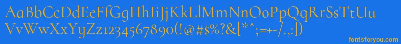 CormorantinfantRegular Font – Orange Fonts on Blue Background