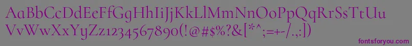 CormorantinfantRegular Font – Purple Fonts on Gray Background
