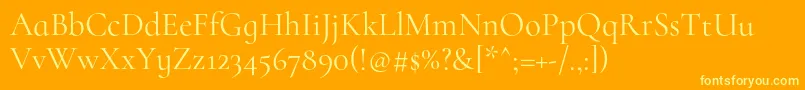 CormorantinfantRegular Font – Yellow Fonts on Orange Background