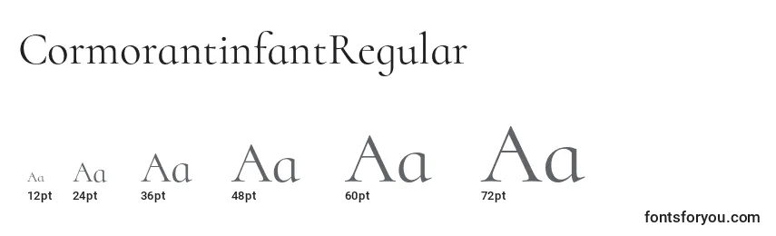 Размеры шрифта CormorantinfantRegular
