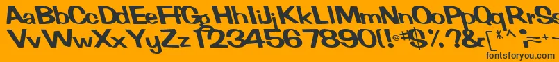 FertilemindplusRegularTtcon Font – Black Fonts on Orange Background