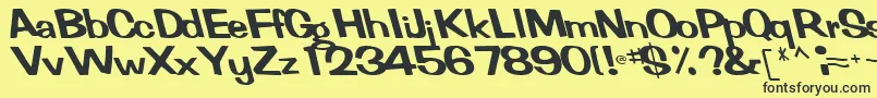 FertilemindplusRegularTtcon Font – Black Fonts on Yellow Background