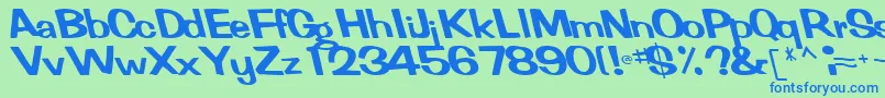 FertilemindplusRegularTtcon Font – Blue Fonts on Green Background