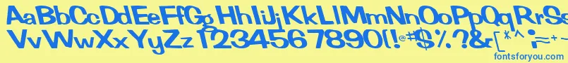 FertilemindplusRegularTtcon Font – Blue Fonts on Yellow Background