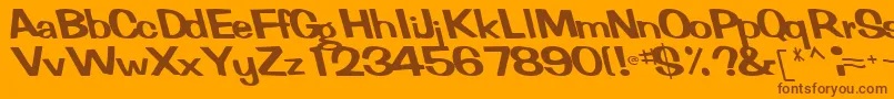 FertilemindplusRegularTtcon Font – Brown Fonts on Orange Background