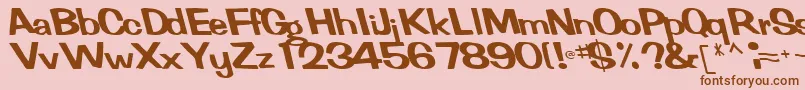 FertilemindplusRegularTtcon Font – Brown Fonts on Pink Background