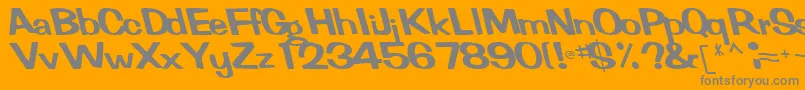 FertilemindplusRegularTtcon Font – Gray Fonts on Orange Background