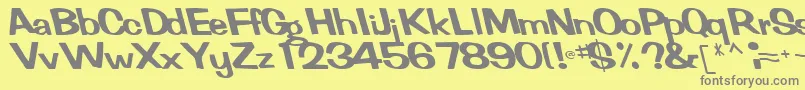 FertilemindplusRegularTtcon Font – Gray Fonts on Yellow Background