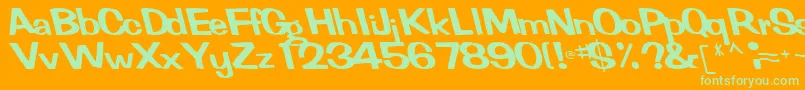 FertilemindplusRegularTtcon Font – Green Fonts on Orange Background