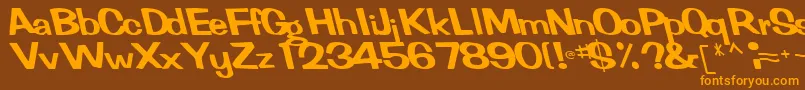 FertilemindplusRegularTtcon Font – Orange Fonts on Brown Background