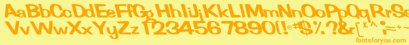 FertilemindplusRegularTtcon Font – Orange Fonts on Yellow Background