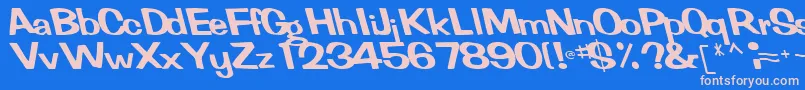 FertilemindplusRegularTtcon Font – Pink Fonts on Blue Background