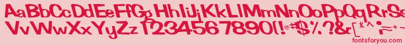 FertilemindplusRegularTtcon Font – Red Fonts on Pink Background