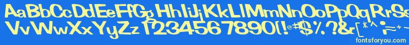 FertilemindplusRegularTtcon Font – Yellow Fonts on Blue Background