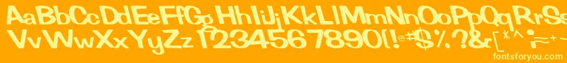 FertilemindplusRegularTtcon Font – Yellow Fonts on Orange Background