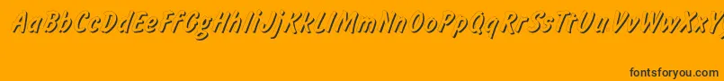 Informshadowctt-Schriftart – Schwarze Schriften auf orangefarbenem Hintergrund