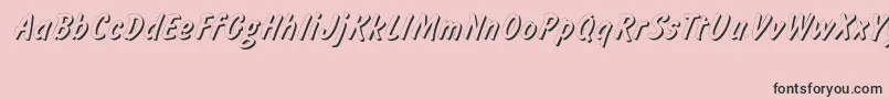 Informshadowctt Font – Black Fonts on Pink Background